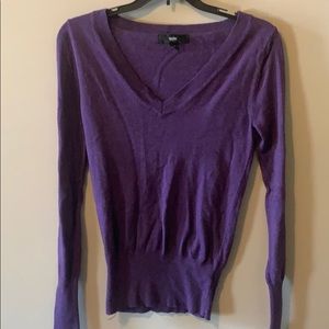 Purple V neck sweater